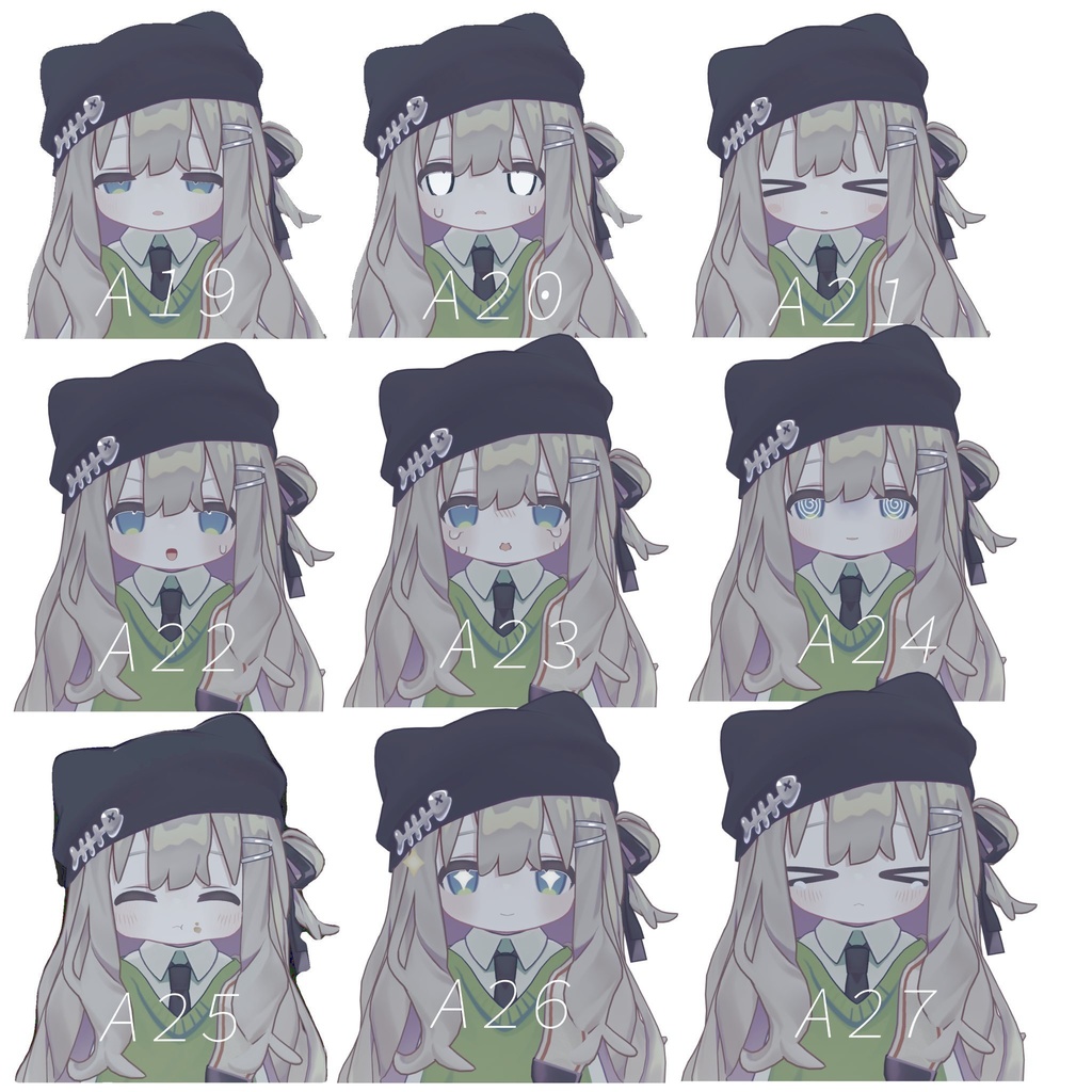 【キプフェル 専用/ Kipfel 】でれでれ表情セット30種類