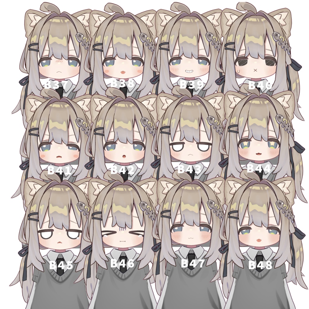 ゆるゆる表情セット︎ face anim51種【キプフェル/kipfel専用】