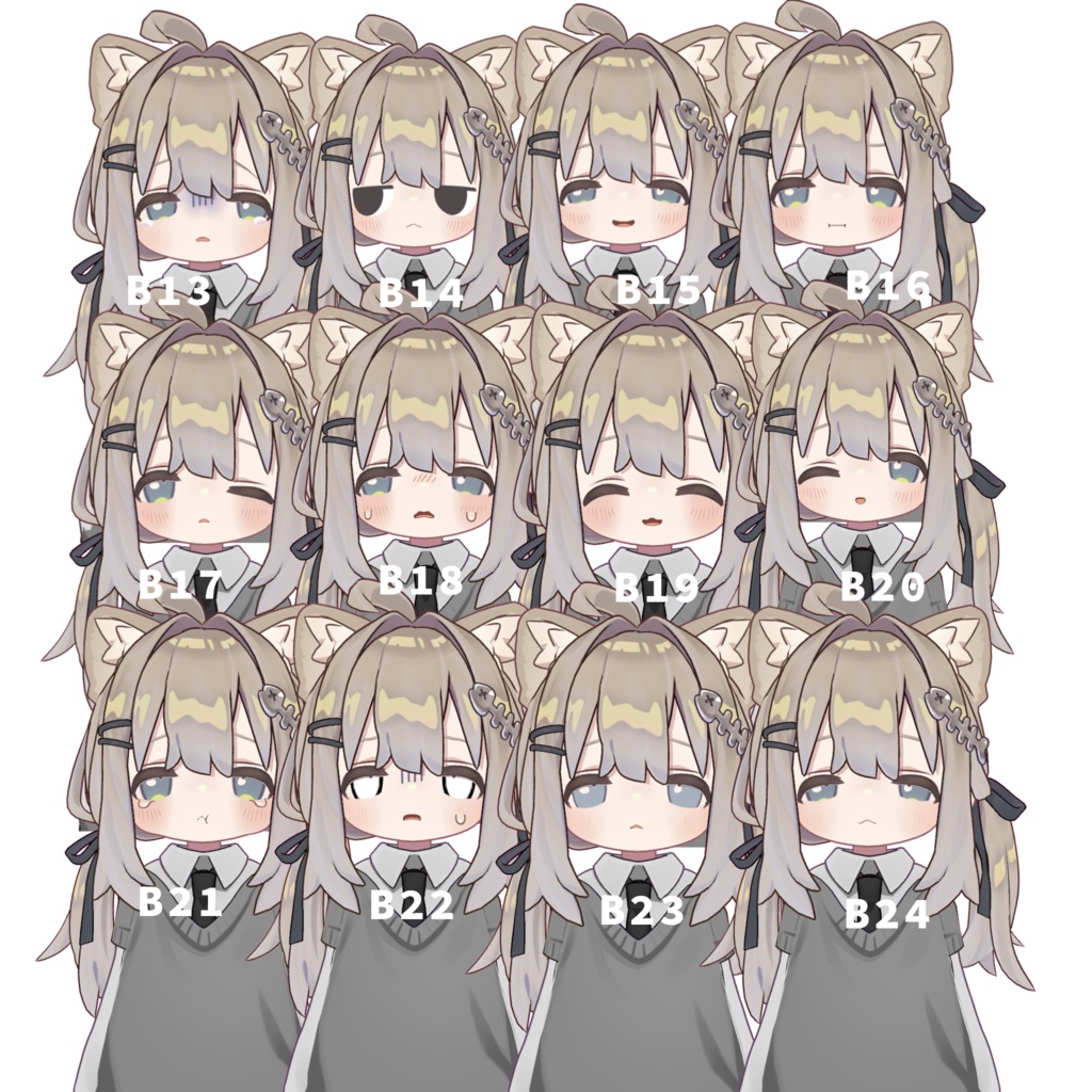 ゆるゆる表情セット︎ face anim51種【キプフェル/kipfel専用】