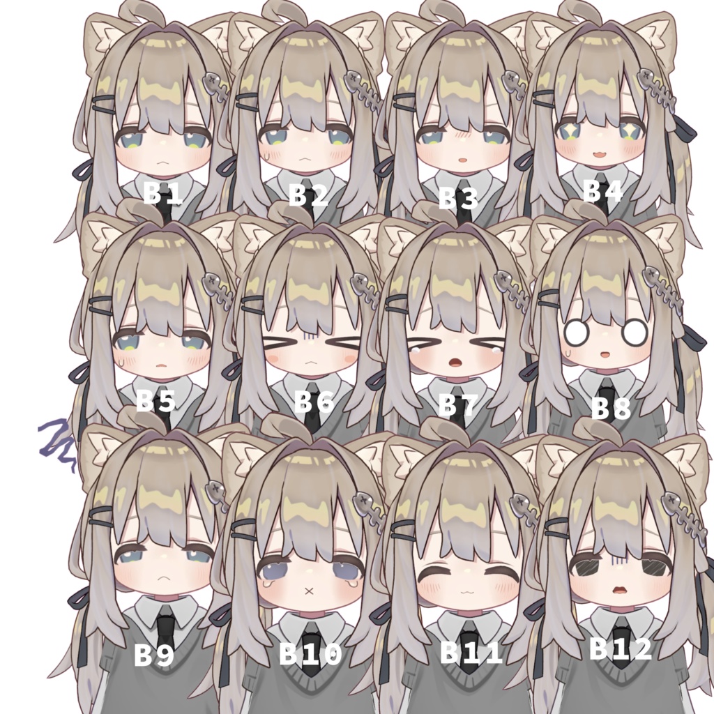 ゆるゆる表情セット︎ face anim51種【キプフェル/kipfel専用】