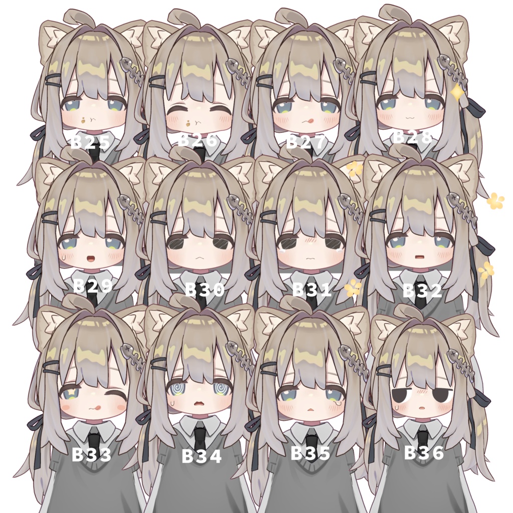 ゆるゆる表情セット︎ face anim51種【キプフェル/kipfel専用】