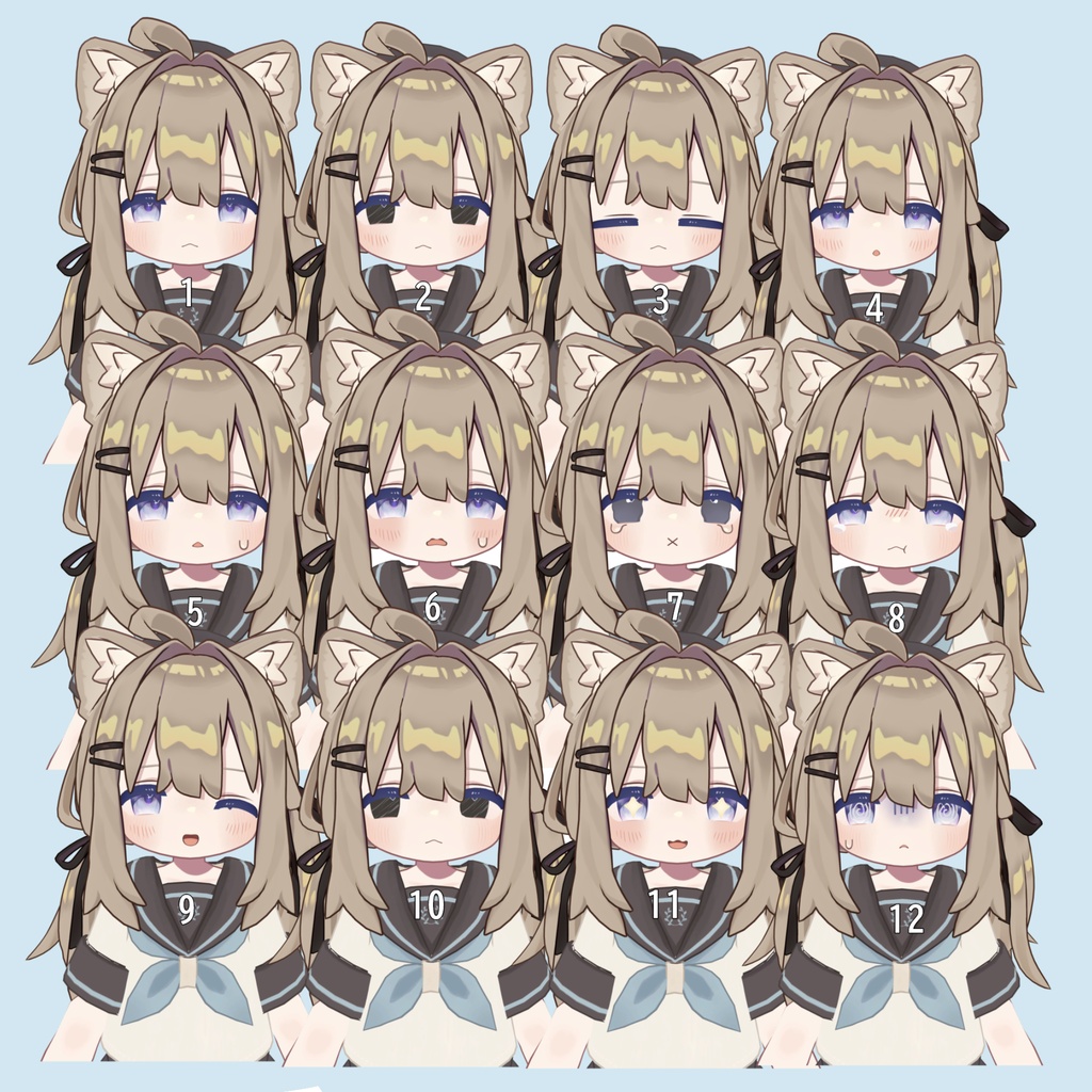 【24時間セール中】【キプフェル 専用/ Kipfel 】ほわほわきぷちゃん表情セット21種類+6種類