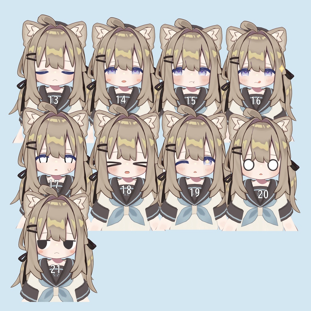 【24時間セール中】【キプフェル 専用/ Kipfel 】ほわほわきぷちゃん表情セット21種類+6種類