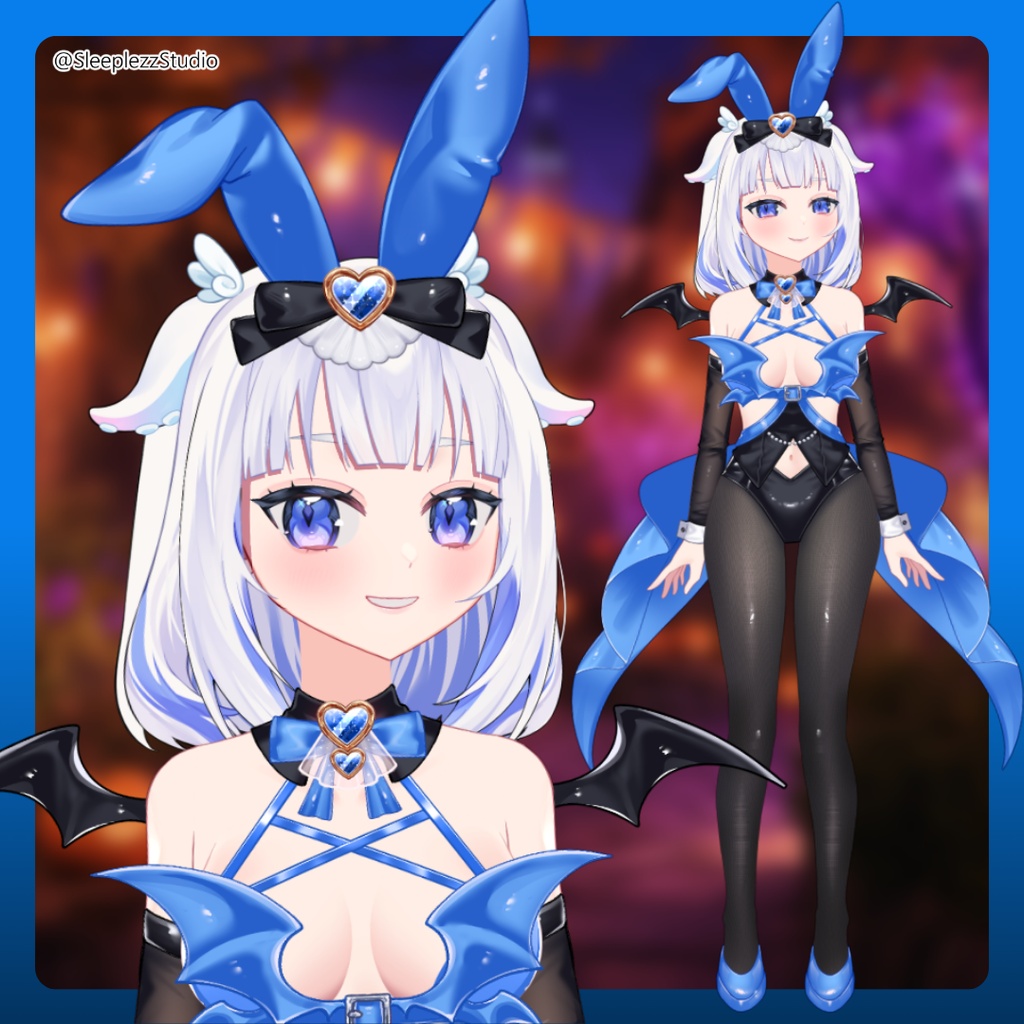 [Live2D Assets for Vtuber] ★ Devil Bunny - sleeplezzstudio - BOOTH