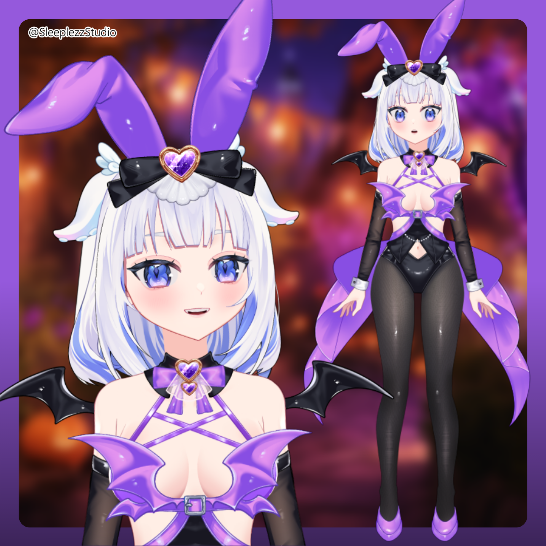 [Live2D Assets for Vtuber] ★ Devil Bunny - sleeplezzstudio - BOOTH