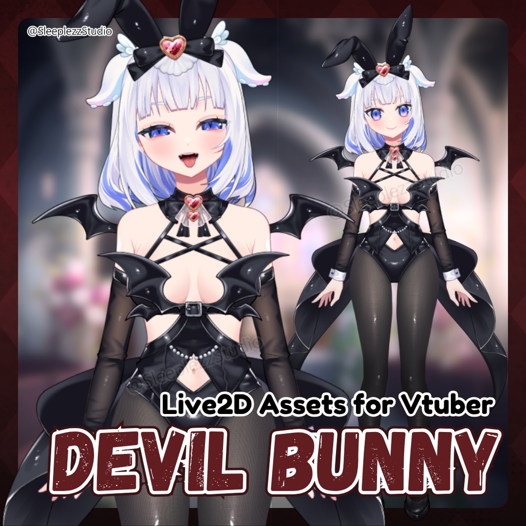 [Live2D Assets for Vtuber] ★ Devil Bunny