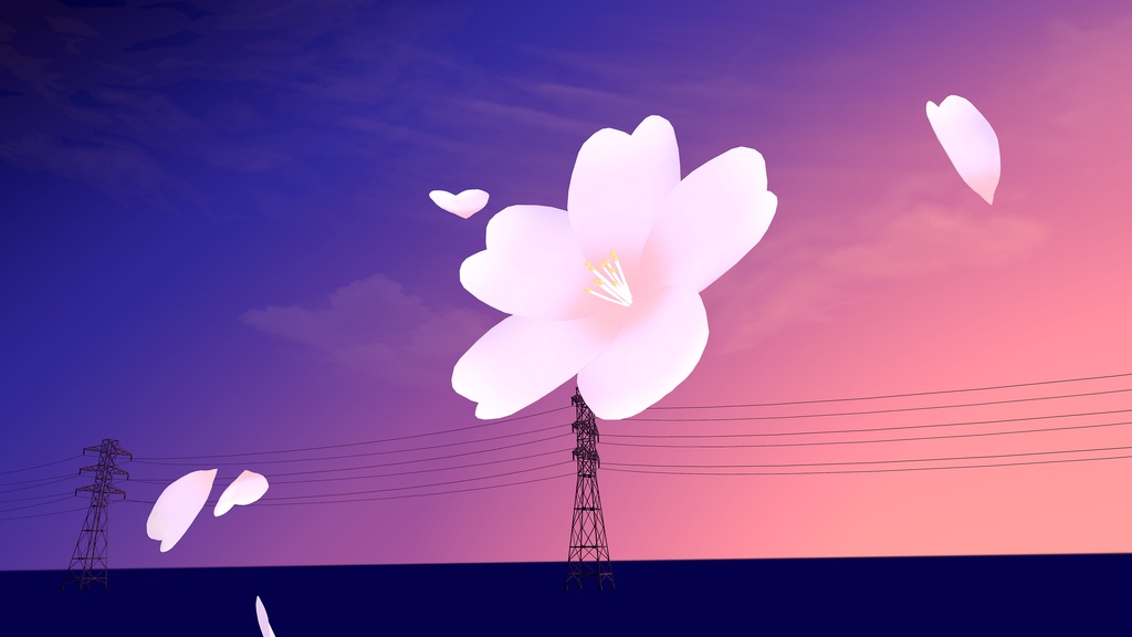 【3Dparticle】-Sakura-