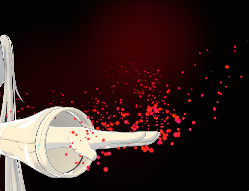 体から粒子が出てくるパーティクル 7パターンセット