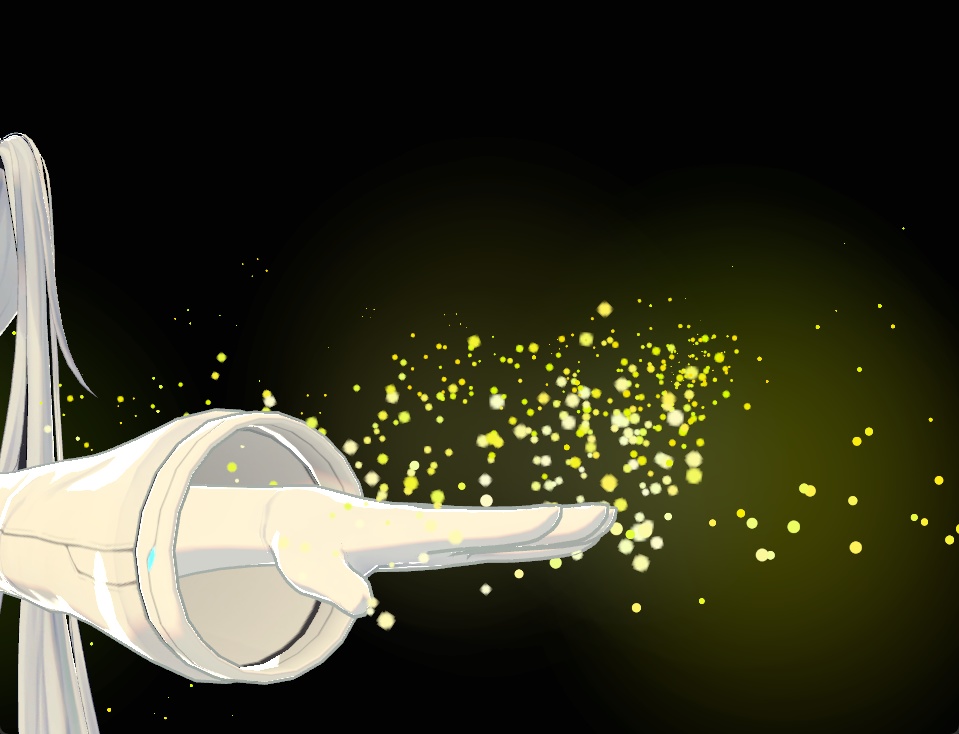 体から粒子が出てくるパーティクル 7パターンセット