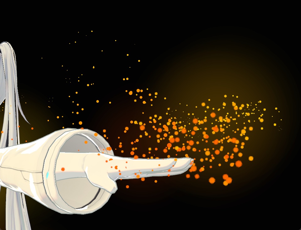 体から粒子が出てくるパーティクル 7パターンセット