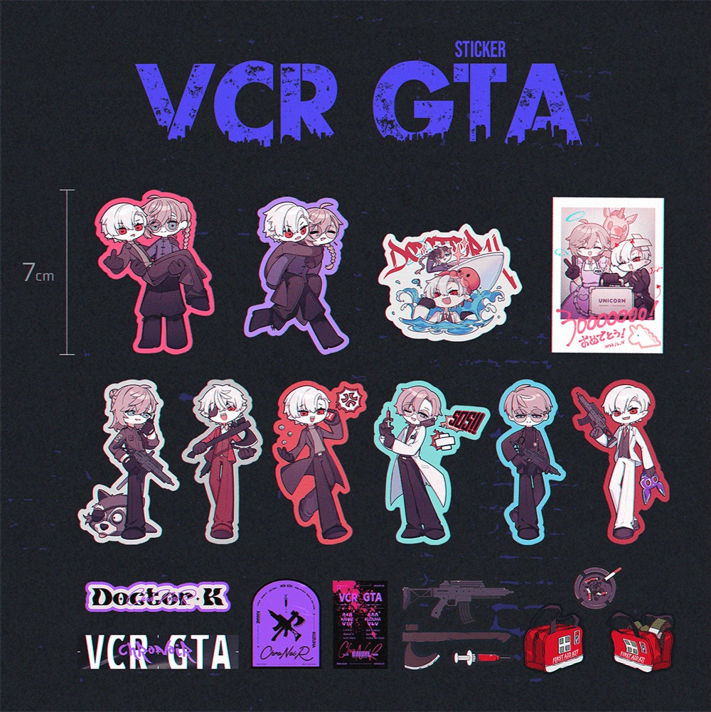 【非公式】ChroNoiR VCR GTA │ ステッカーセット