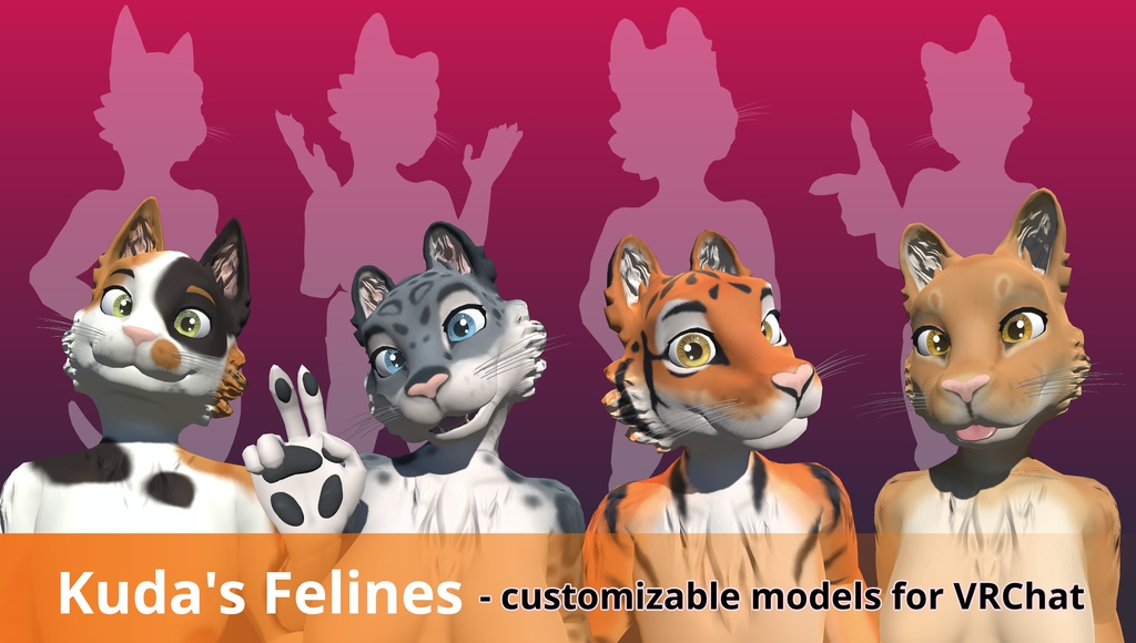 Kuda's Felines - VRChat ready avata
