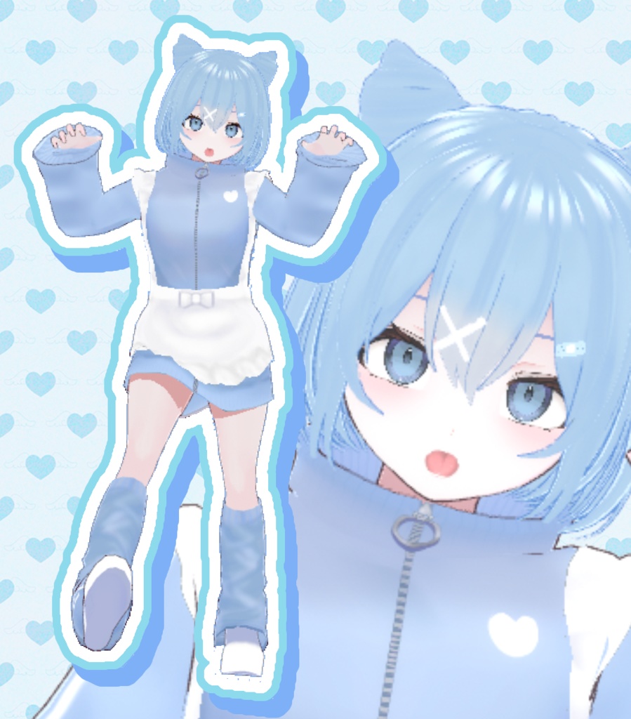 【VRM】ジャージメイドの女の子