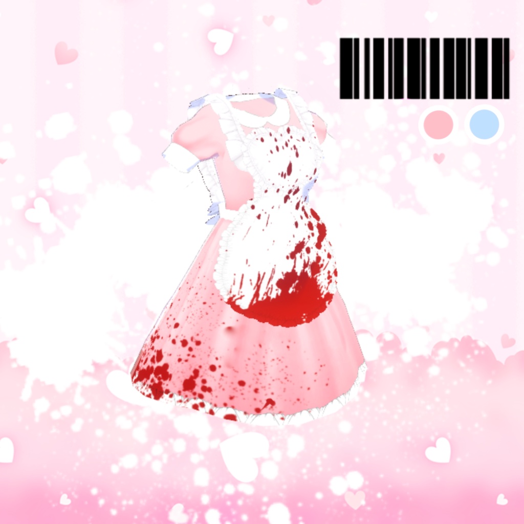 【vroid】血飛沫ナースメイド