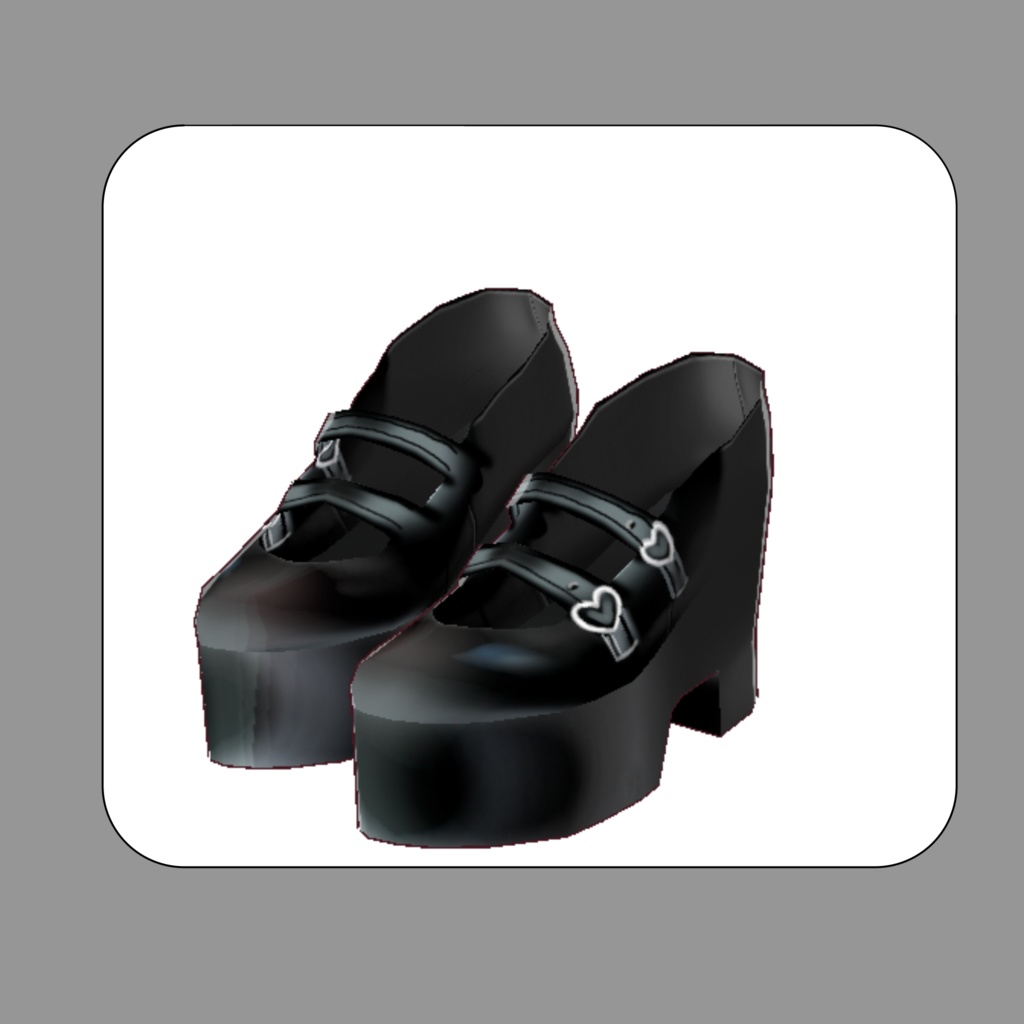 厚底ハートパンプス