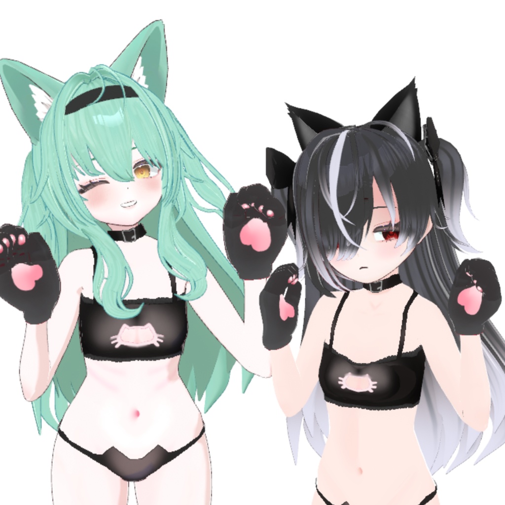 【vroid】猫ちゃんランジェリー