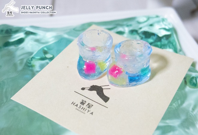 ゼリーポンチのレジンシューズ