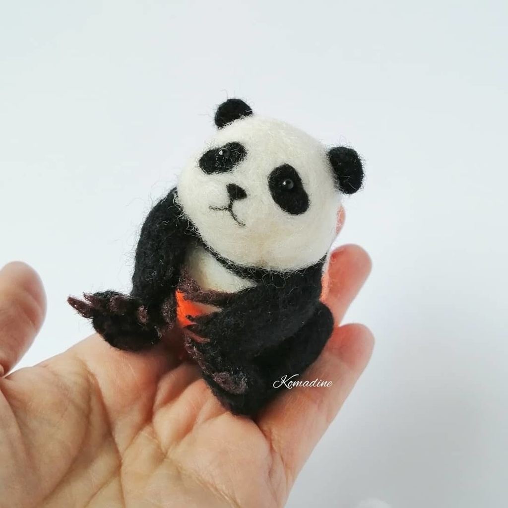 【受注製作】【呪術廻戦】パンダ先輩赤ちゃん時代ぬいぐるみ/羊毛フェルト