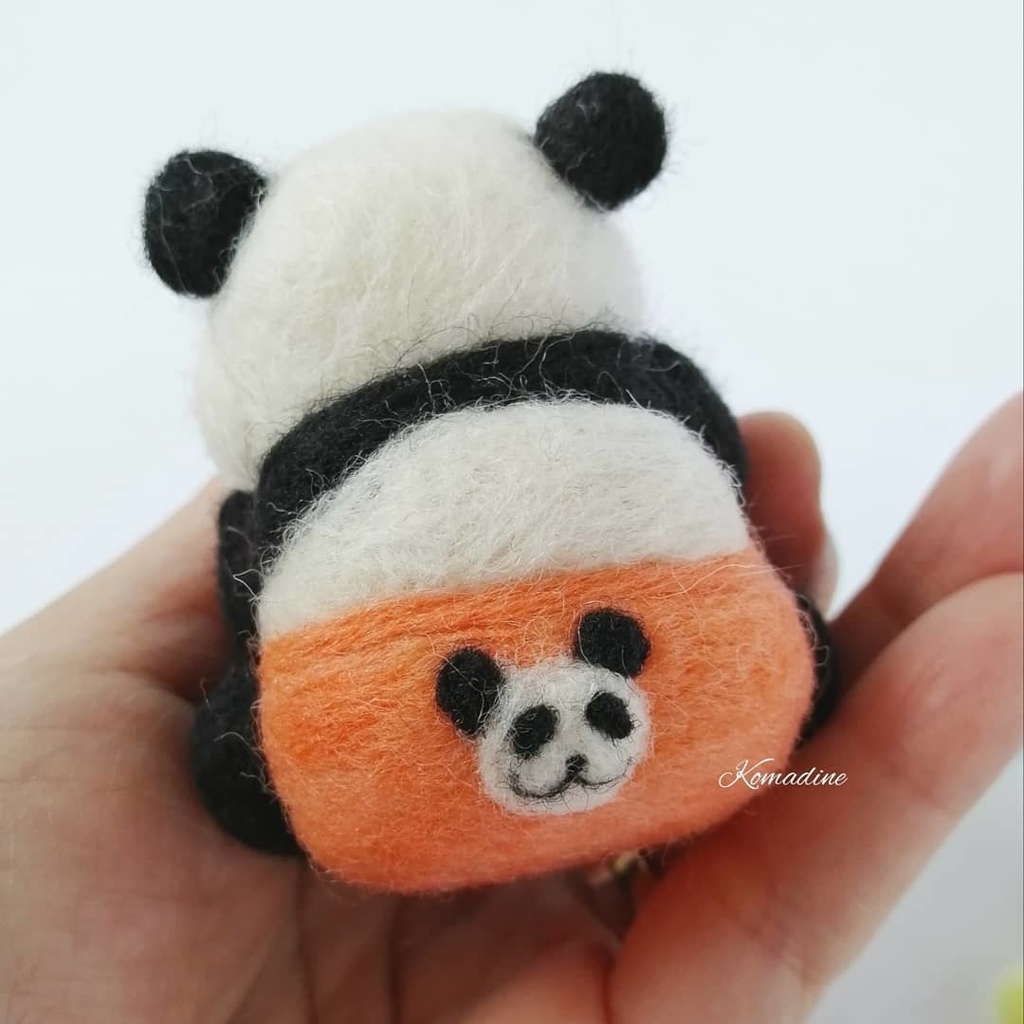 【受注製作】【呪術廻戦】パンダ先輩赤ちゃん時代ぬいぐるみ/羊毛フェルト