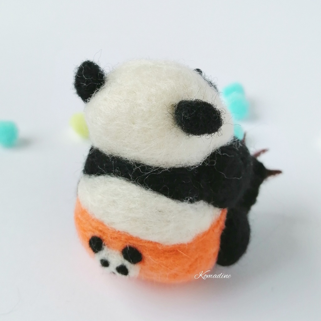 【受注製作】【呪術廻戦】パンダ先輩赤ちゃん時代ぬいぐるみ/羊毛フェルト