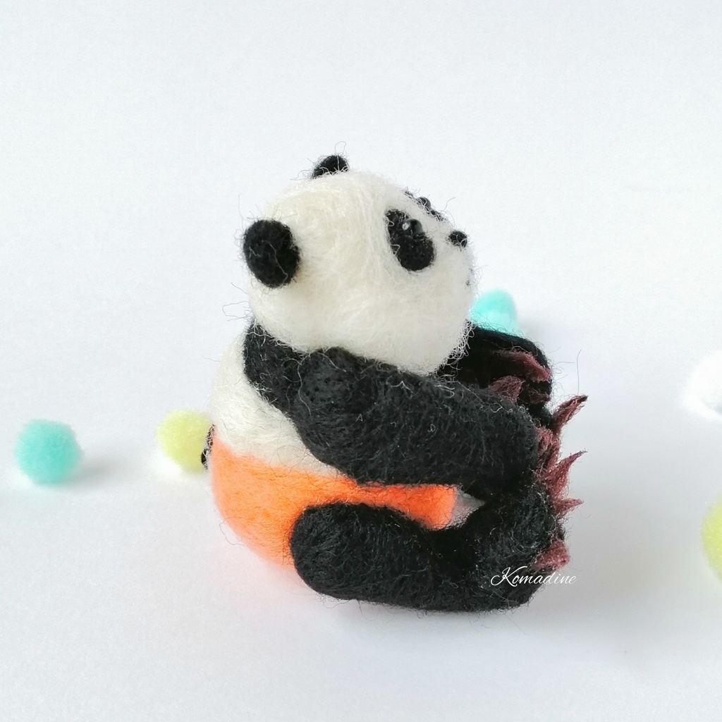 【受注製作】【呪術廻戦】パンダ先輩赤ちゃん時代ぬいぐるみ/羊毛フェルト