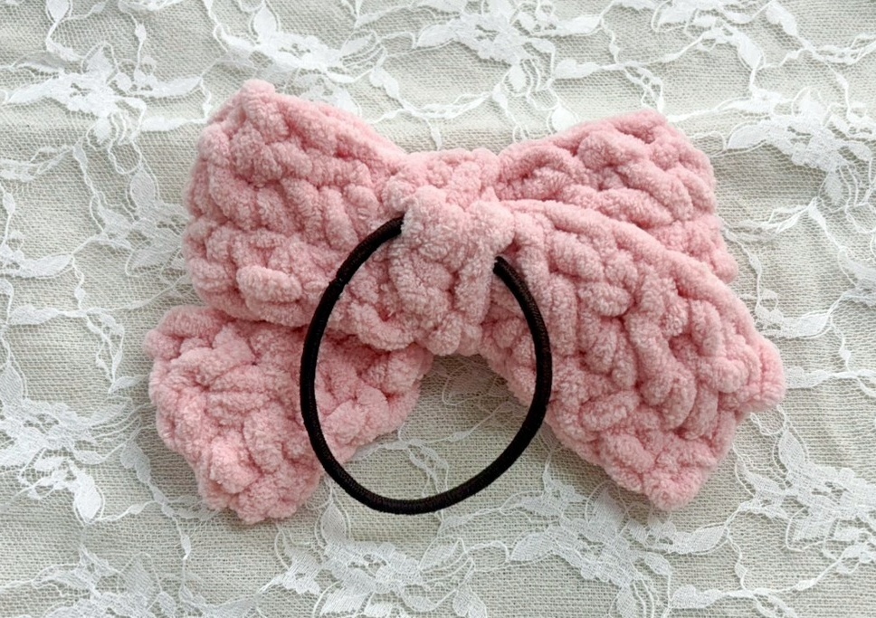 もこもこリボン ピンク