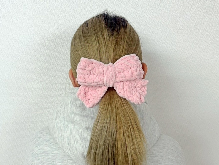 もこもこリボン ピンク