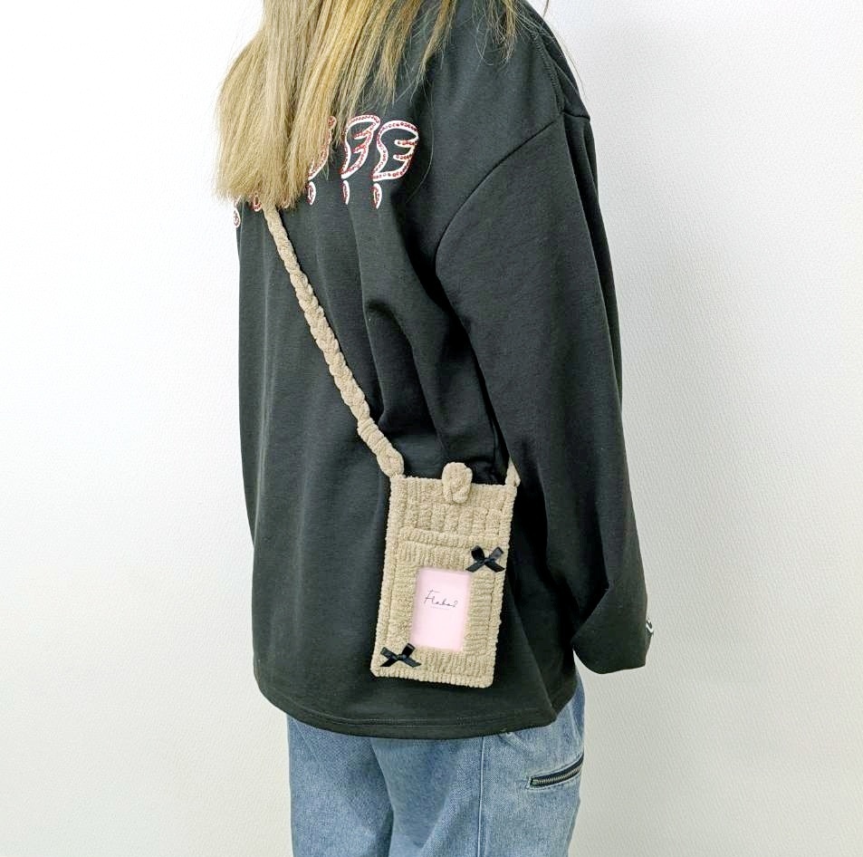 スマホ&トレカショルダー リボン付き