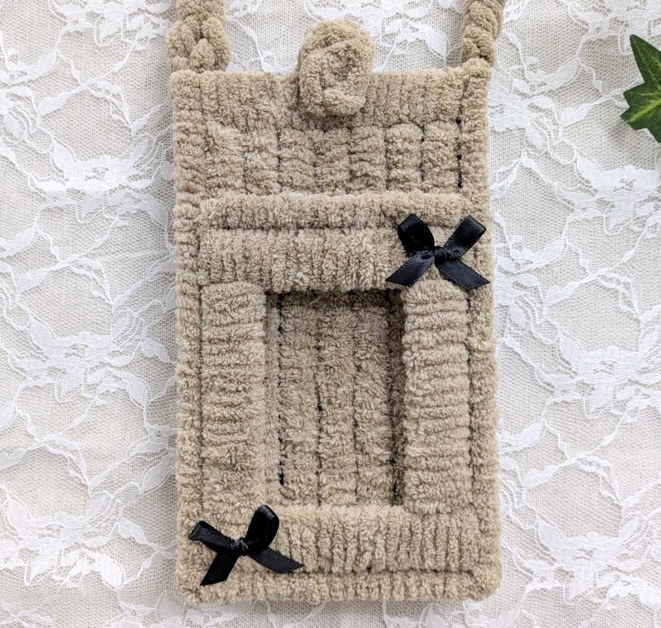 スマホ&トレカショルダー リボン付き