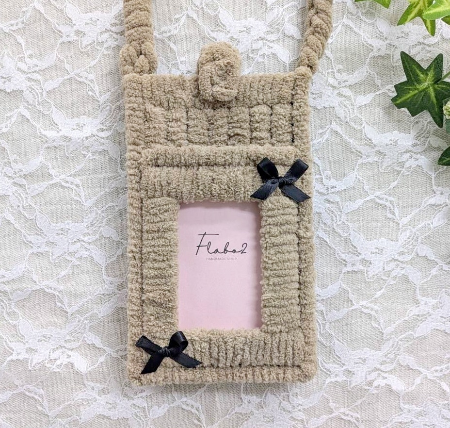 スマホ&トレカショルダー リボン付き