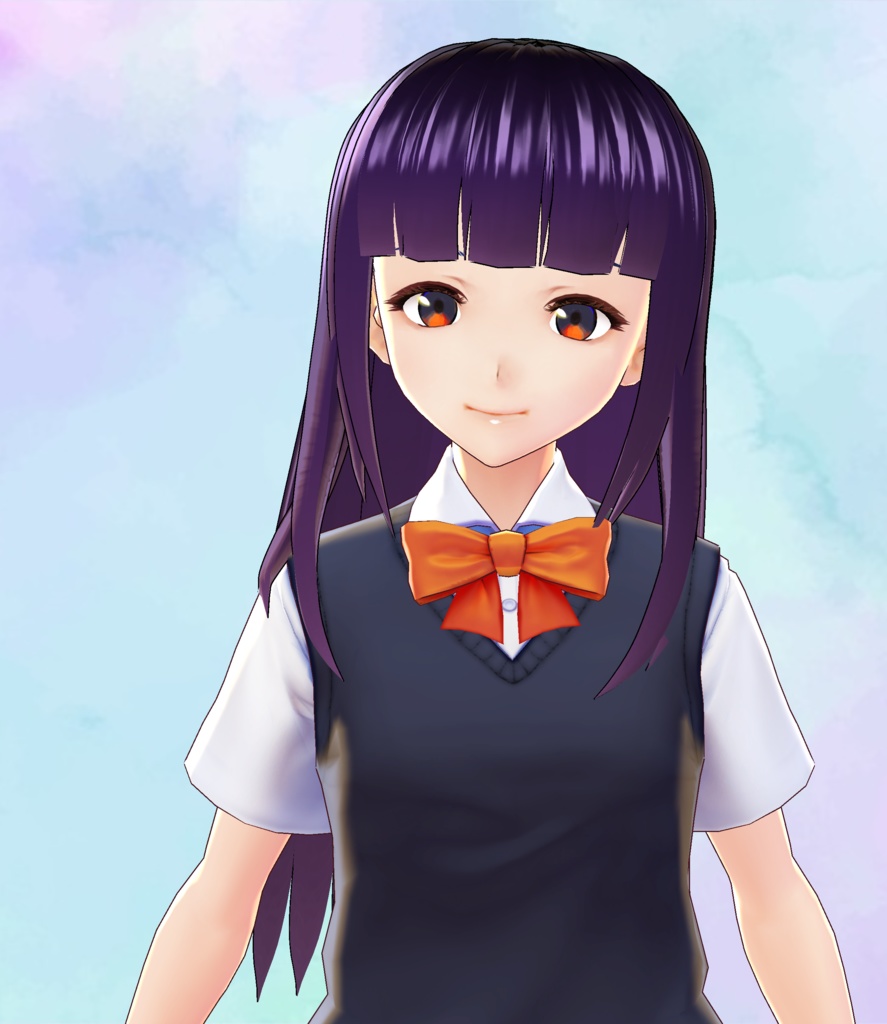 [VRoid] Long Purple Hair Preset ロングパープルヘアプリセット