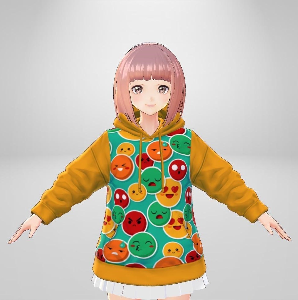 [VRoid] Emoji Hoodie 絵文字パーカー