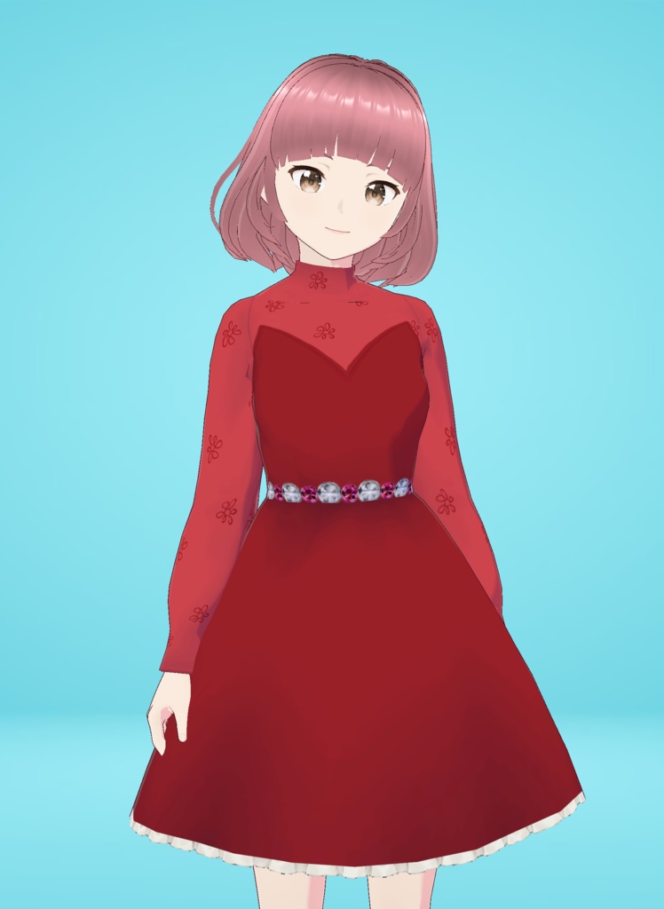 [Vroid] Cute Dresses with jewelry belts - 6  ジュエリーベルト付きのかわいいドレス-6