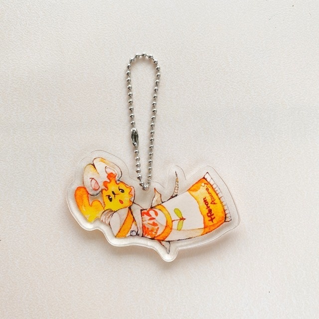 3色のイタズラねずみアクリルキーホルダー