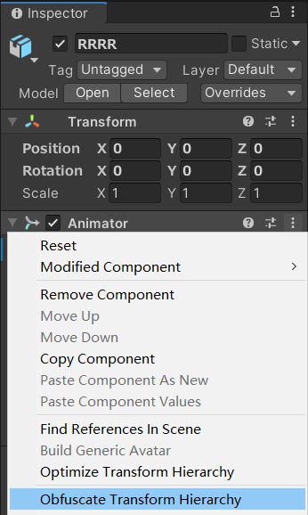 Animator Hierarchy Obfuscator