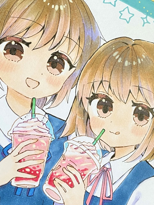 【完売】アナログ色紙 このり&ゆゆ