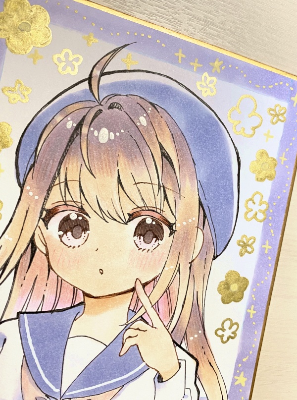 【完売】アナログ色紙 ①はるいろ ②うすむらさき