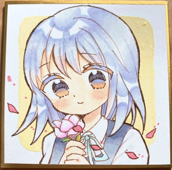 リクエスト色紙【豆色紙or丸型イラスト】キャラ1人