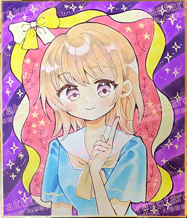 リクエスト色紙【中色紙】(182×212mm)キャラ1~2人