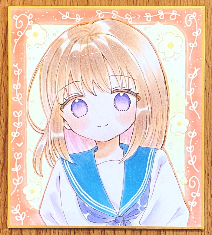 【完売】【アナログ色紙】ふんわりセーラーちゃん