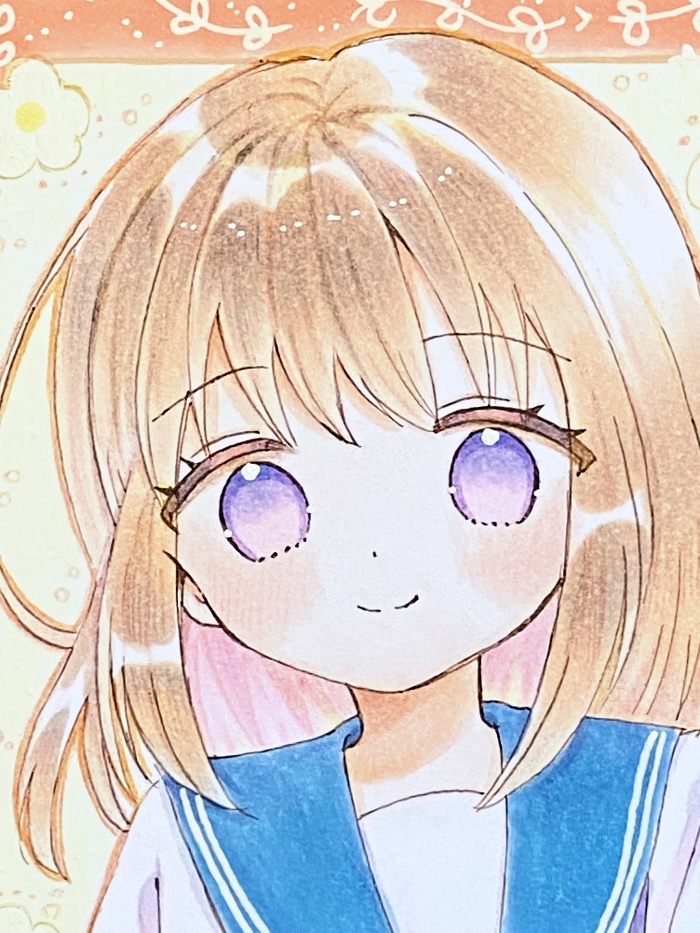 【完売】【アナログ色紙】ふんわりセーラーちゃん