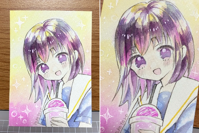 【完売】【フレームレス原画】フラッペちゃん 4種 ラフ付き