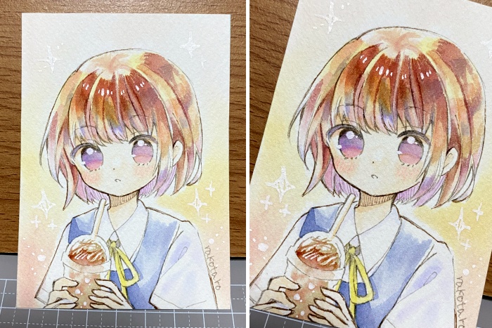 【完売】【フレームレス原画】フラッペちゃん 4種 ラフ付き
