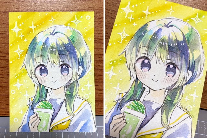 【完売】【フレームレス原画】フラッペちゃん 4種 ラフ付き