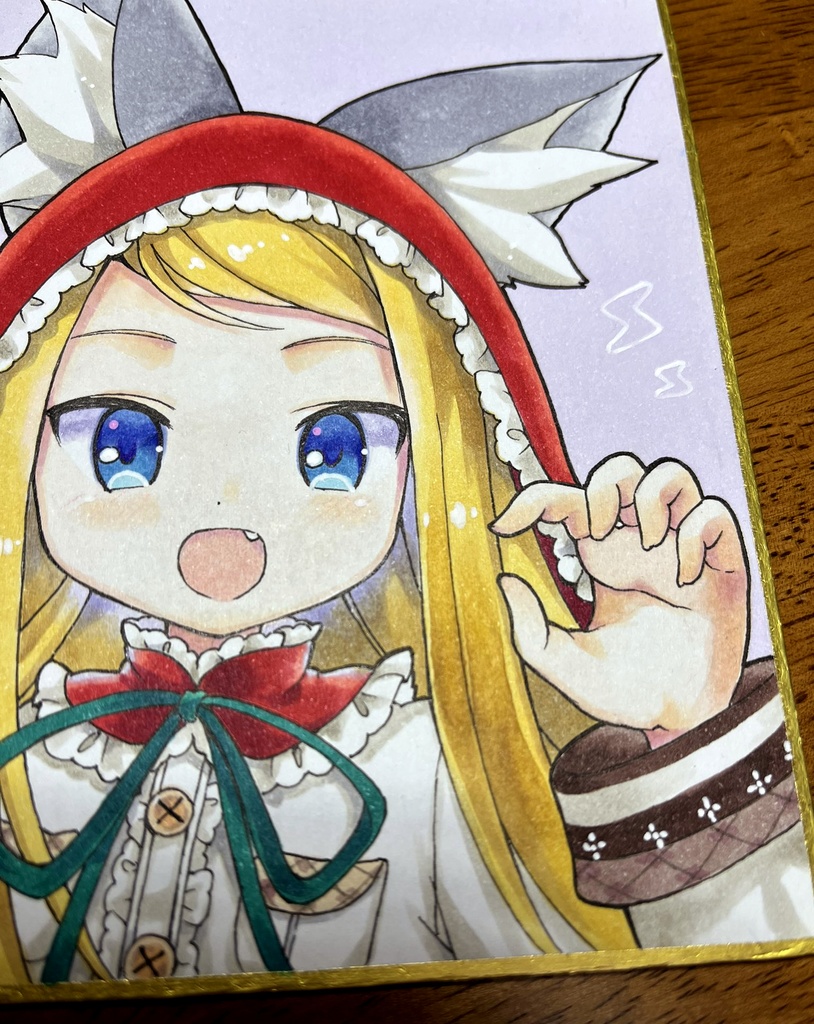 手書き色紙 Eco シモツキちゃん またたびガーデン 青の庭 Booth