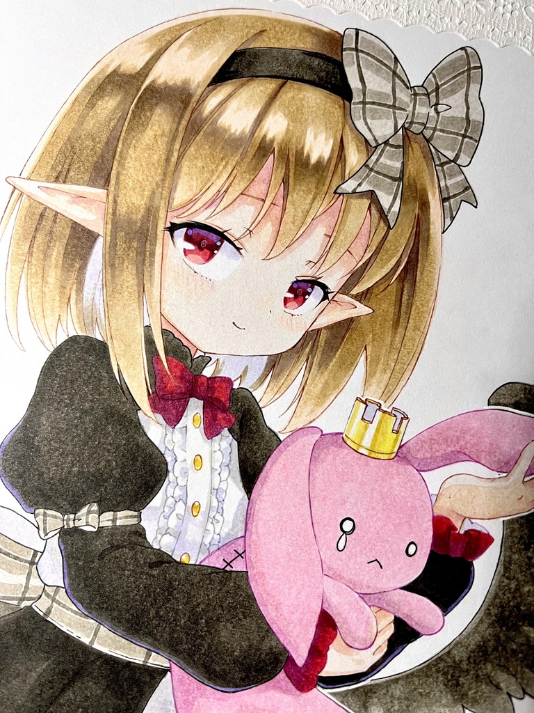 【手描き色紙】ECO ダークフェザー・アルマ　なかよし