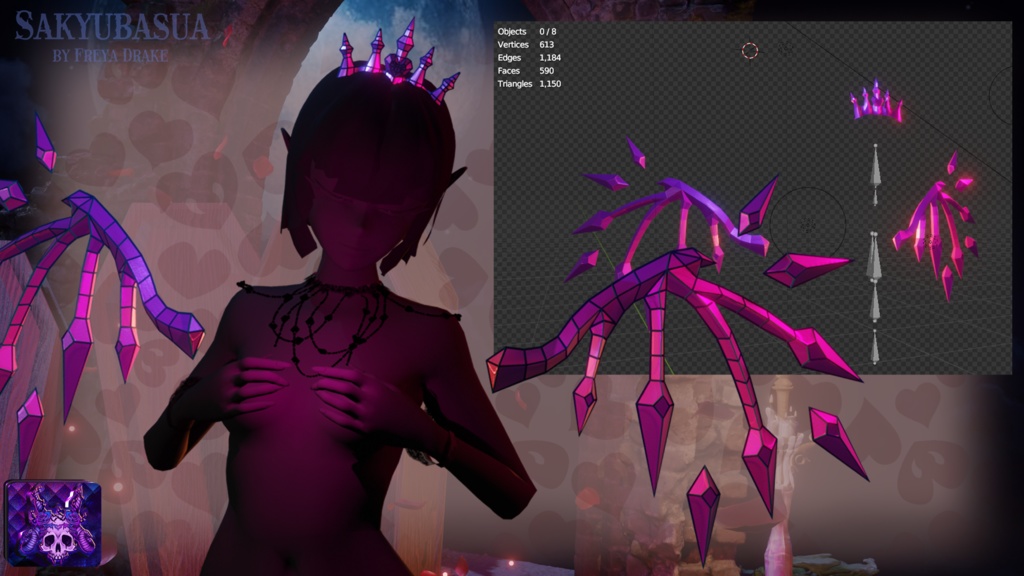 WINGS and CROWN of the vampire (Sakyubasua collection)