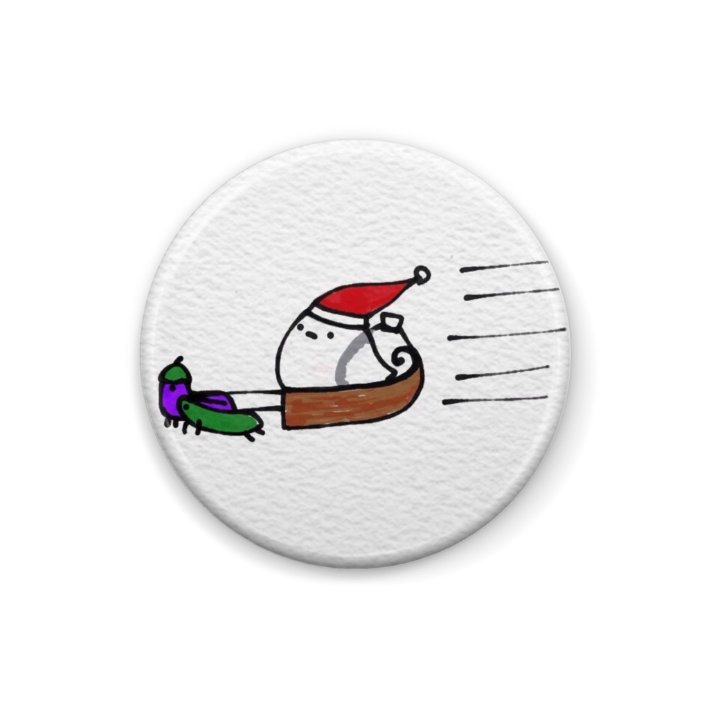 ゆうれいとクリスマスの缶バッジ