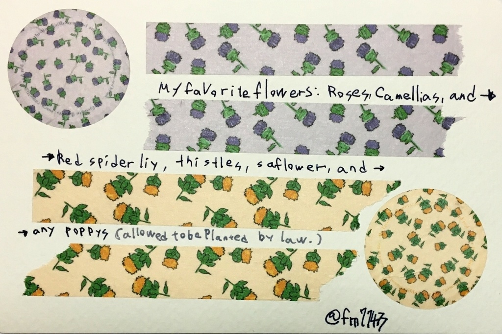 マスキングテープ:ベニバナ