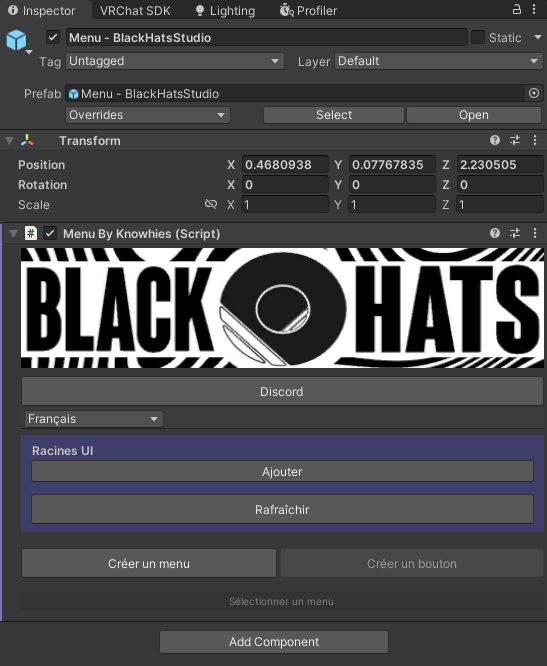 Menu - BlackHatsStudio
